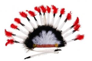 Головной убор индейца с перьями