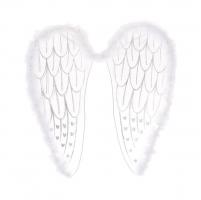 Белые крылья ангела с блестками