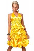 Желтое платье до колен