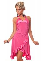 Розовое латино платье