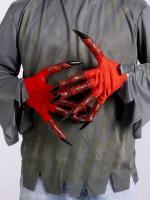 Красные перчатки демона с большими пальцами