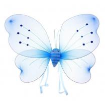 Синие крылья бабочки со стразами