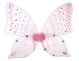 Крылья бабочки розовые со стразами