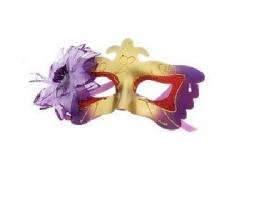 Карнавальная маска с фиолетовым цветком