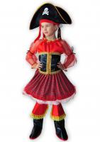 Детский красный костюм пиратки