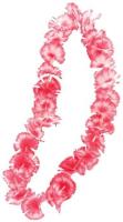 Цветочные розово-белые гавайские бусы