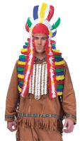 Разноцветный головной убор индейца