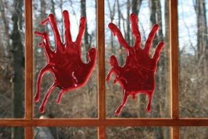 Кровавые отпечатки 3-D руки