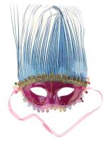 Карнавальная маска нимфы фиолетовая